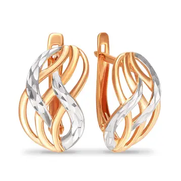 Серьги из красного золота 585 пробы