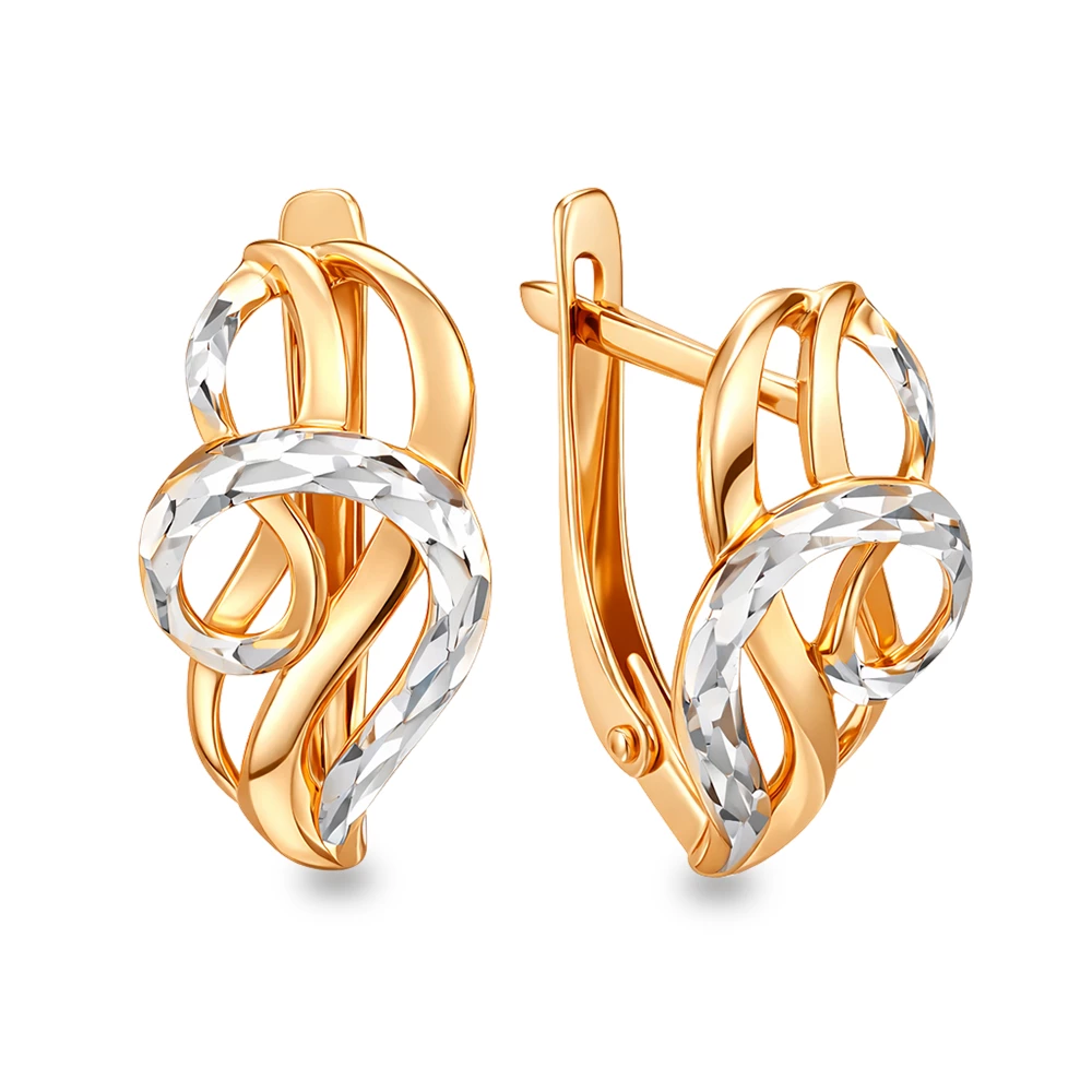 Серьги из красного золота 585 пробы