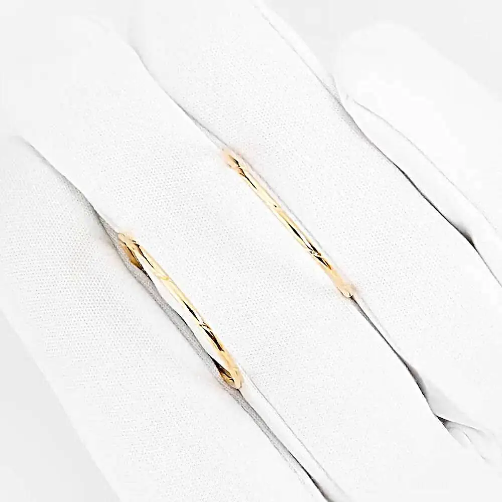 Серьги конго из красного золота 585 пробы 2