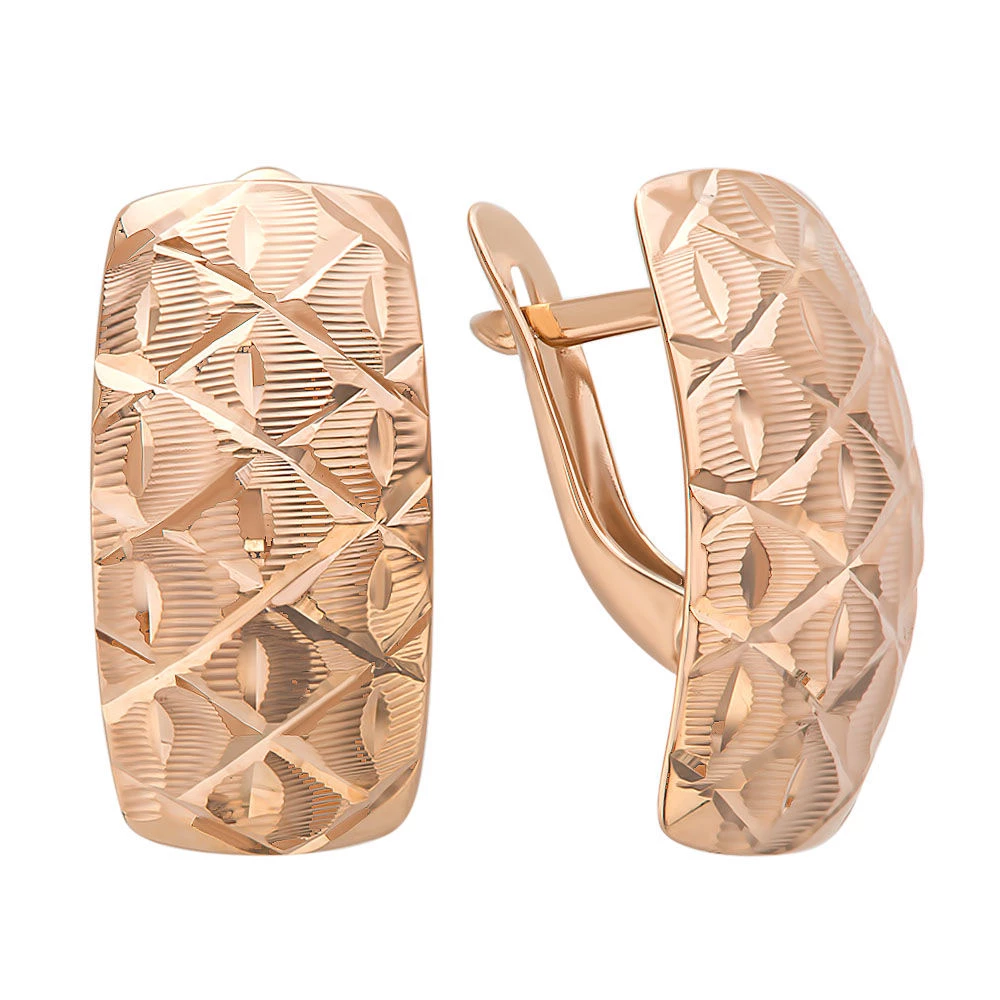 Серьги из красного золота 585 пробы 1