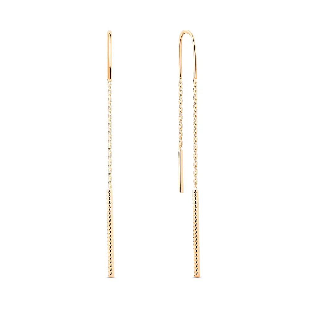 Серьги из красного золота 585 пробы 1