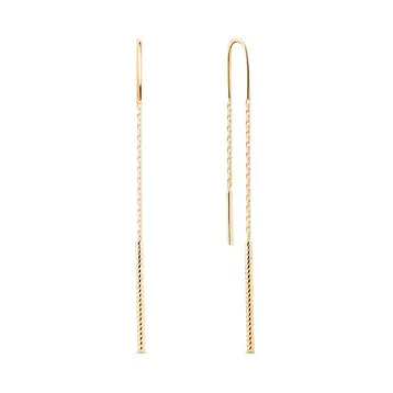 Серьги из красного золота 585 пробы
