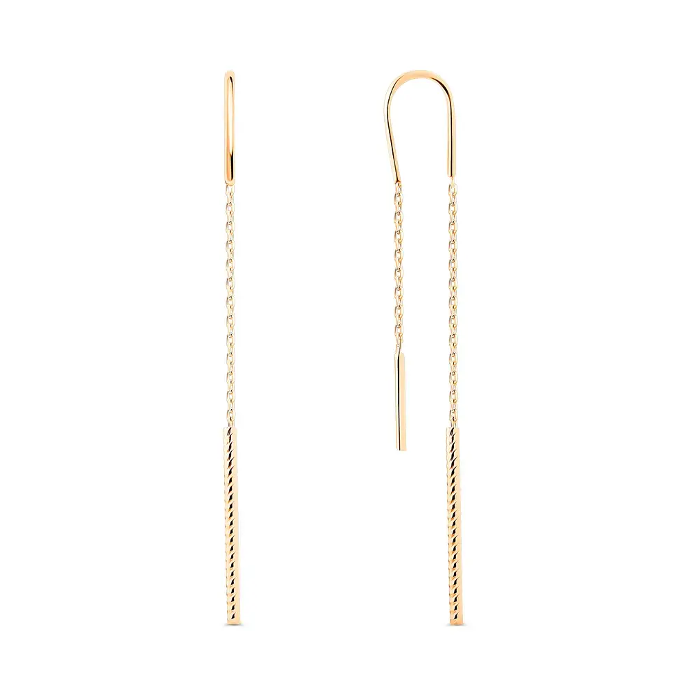 Серьги из красного золота 585 пробы 3