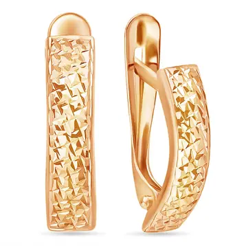 Серьги из красного золота 585 пробы