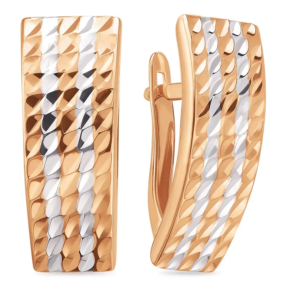 Серьги из красного золота 585 пробы 1