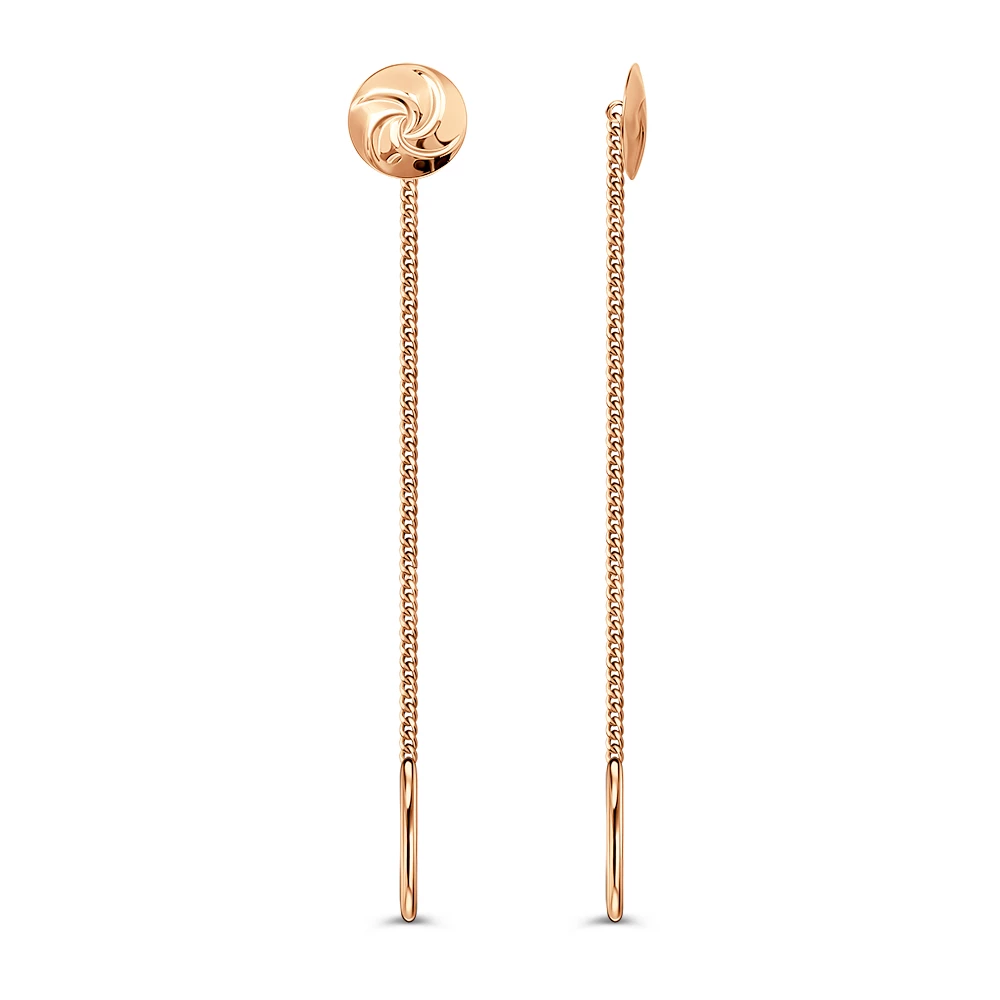 Серьги из красного золота 585 пробы