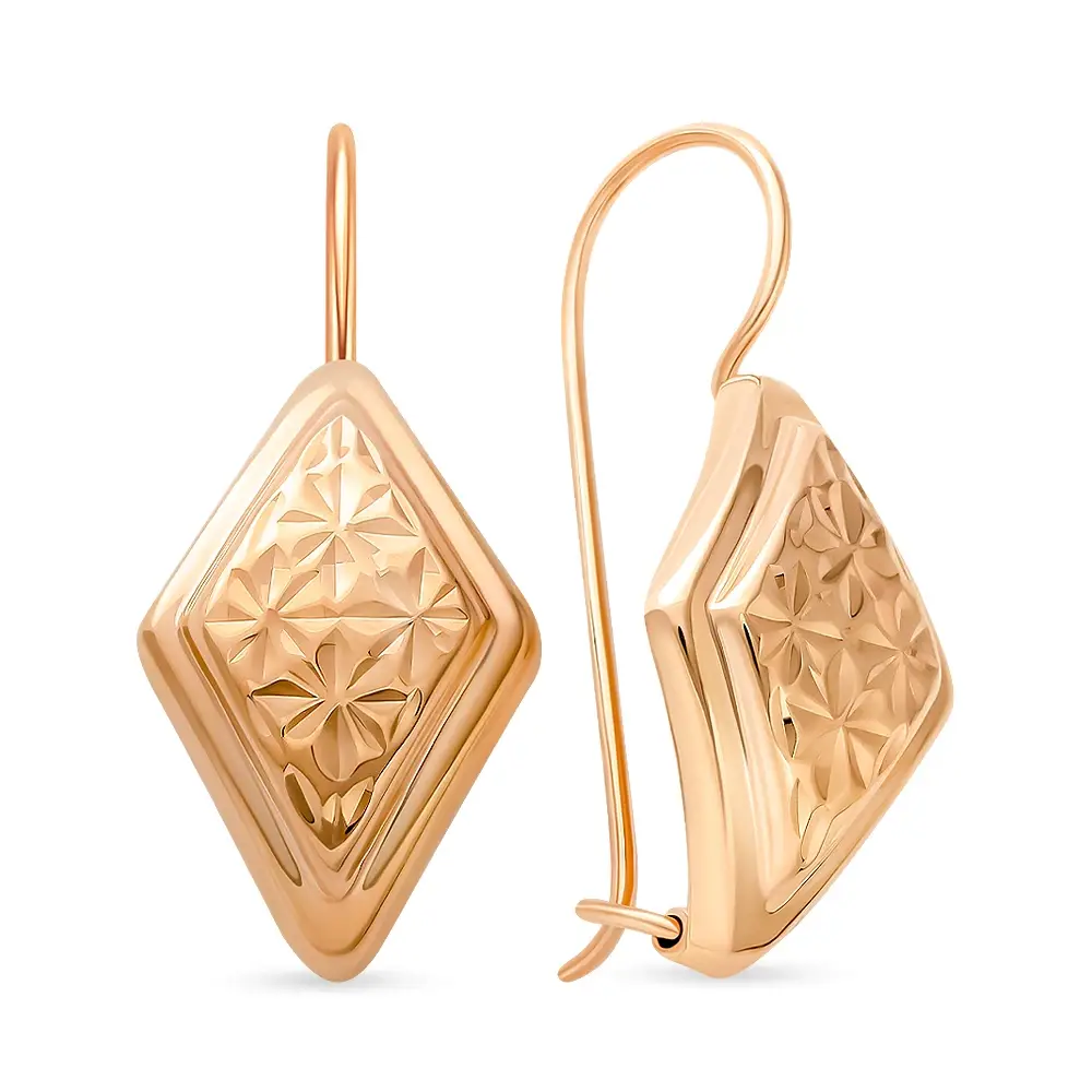 Серьги из красного золота 585 пробы