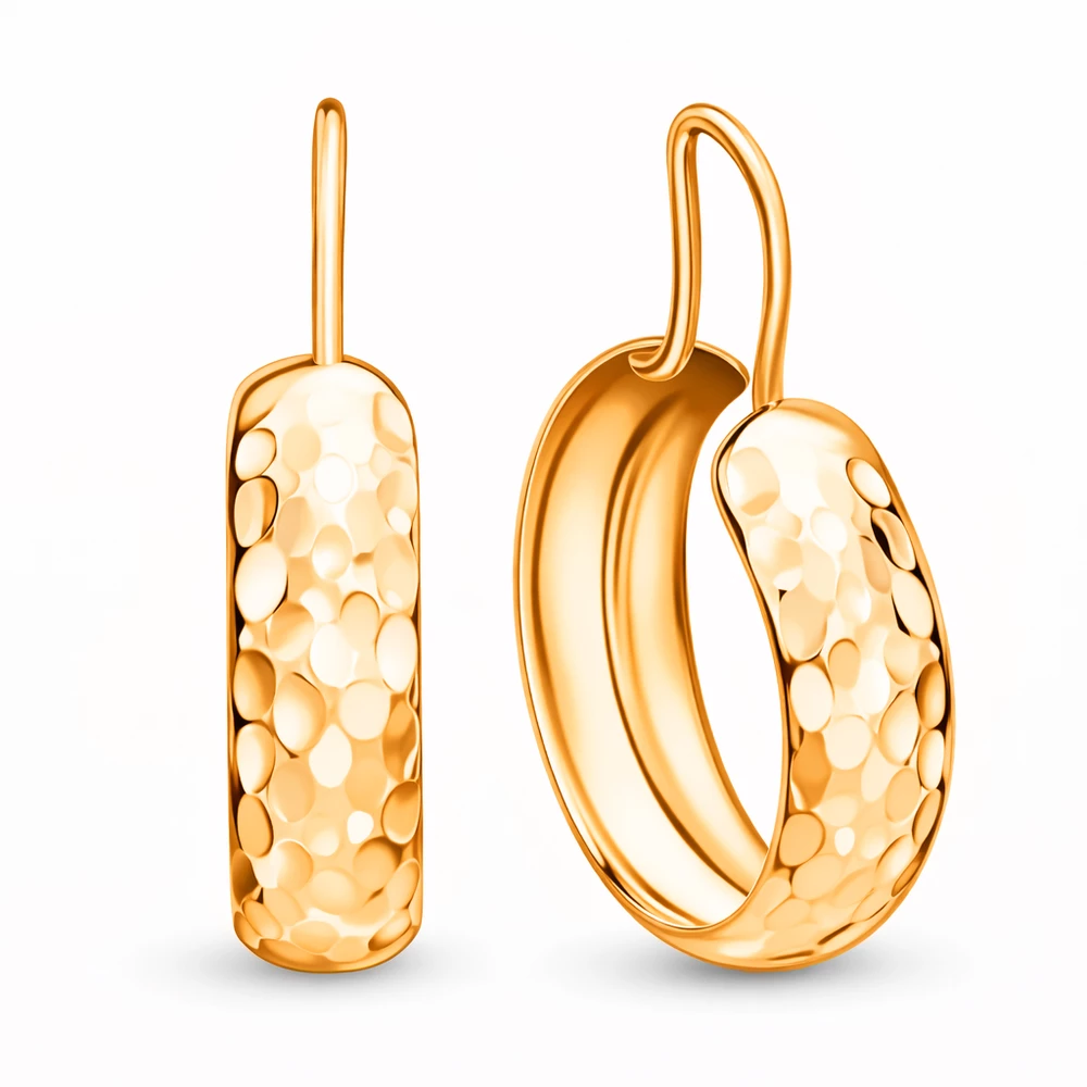 Серьги из красного золота 585 пробы