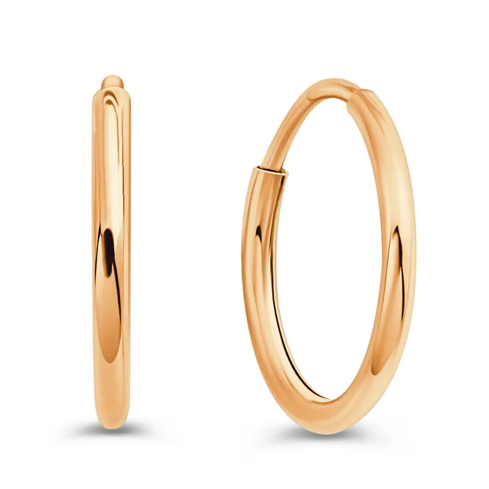Серьги конго из красного золота 585 пробы 1
