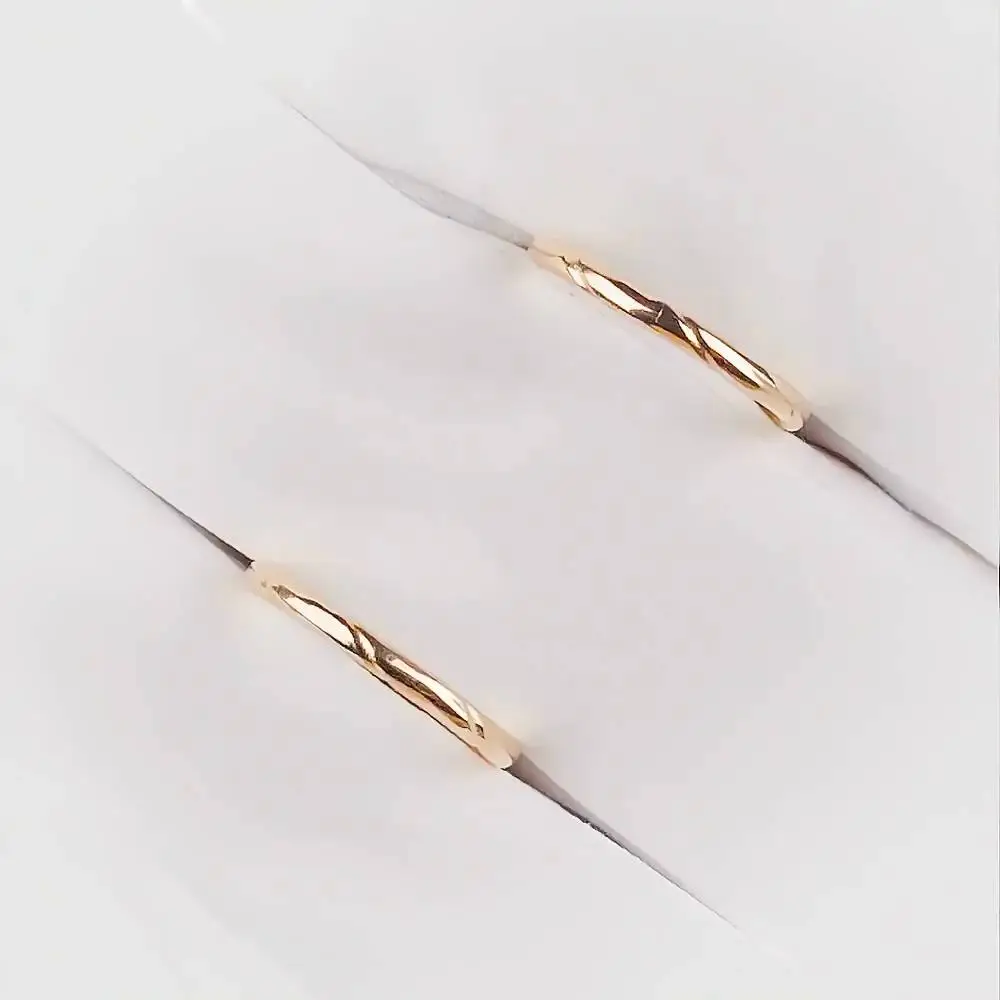 Серьги конго из красного золота 375 пробы 2