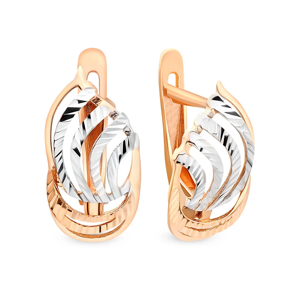 Серьги из красного золота 585 пробы 1