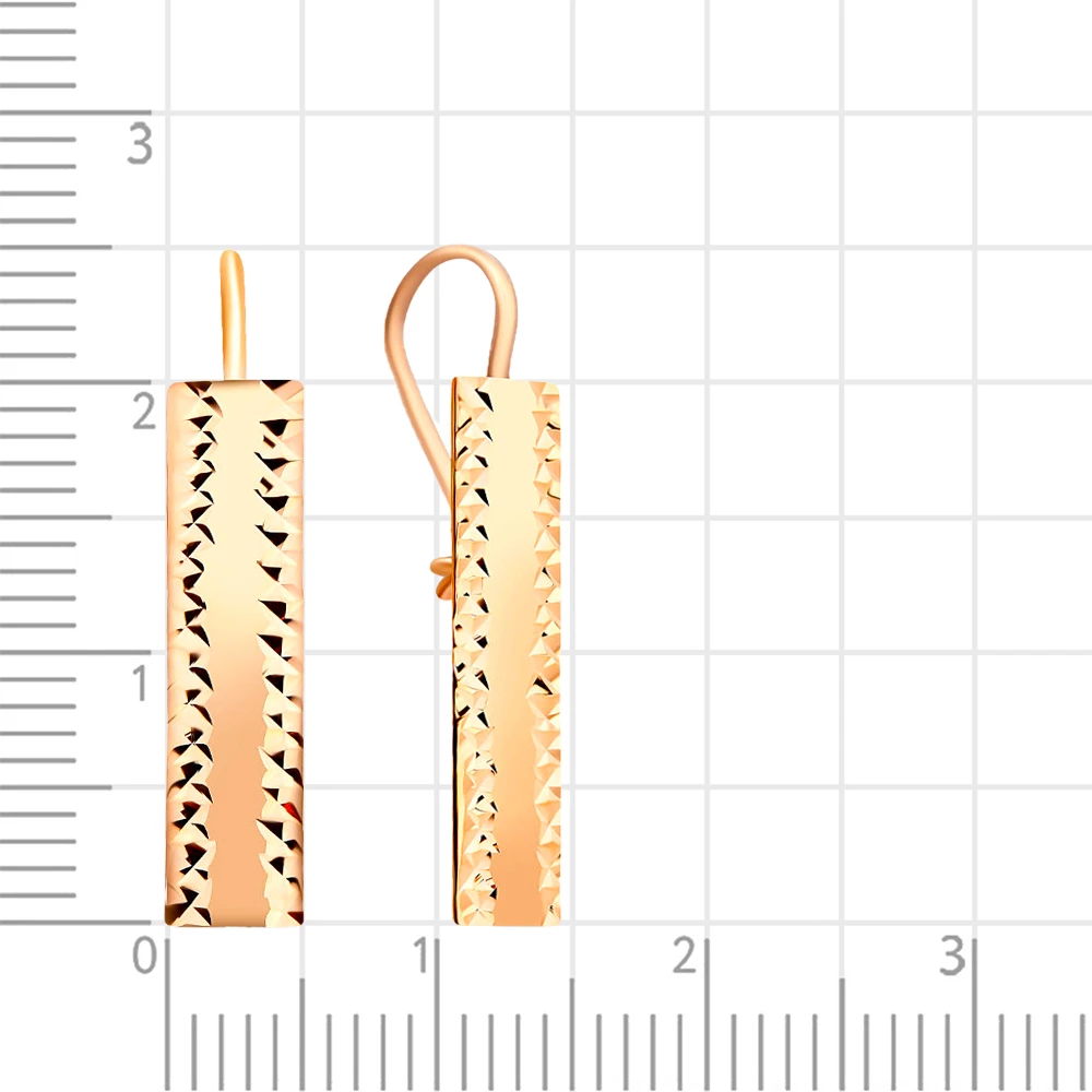 Серьги из красного золота 585 пробы 2