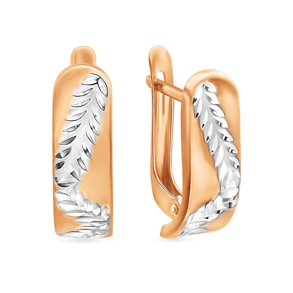 Серьги из красного золота 585 пробы 1