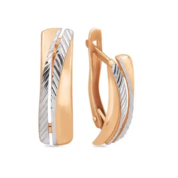 Серьги из красного золота 585 пробы