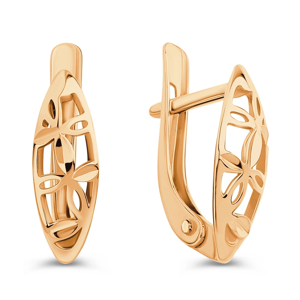 Серьги из красного золота 375 пробы