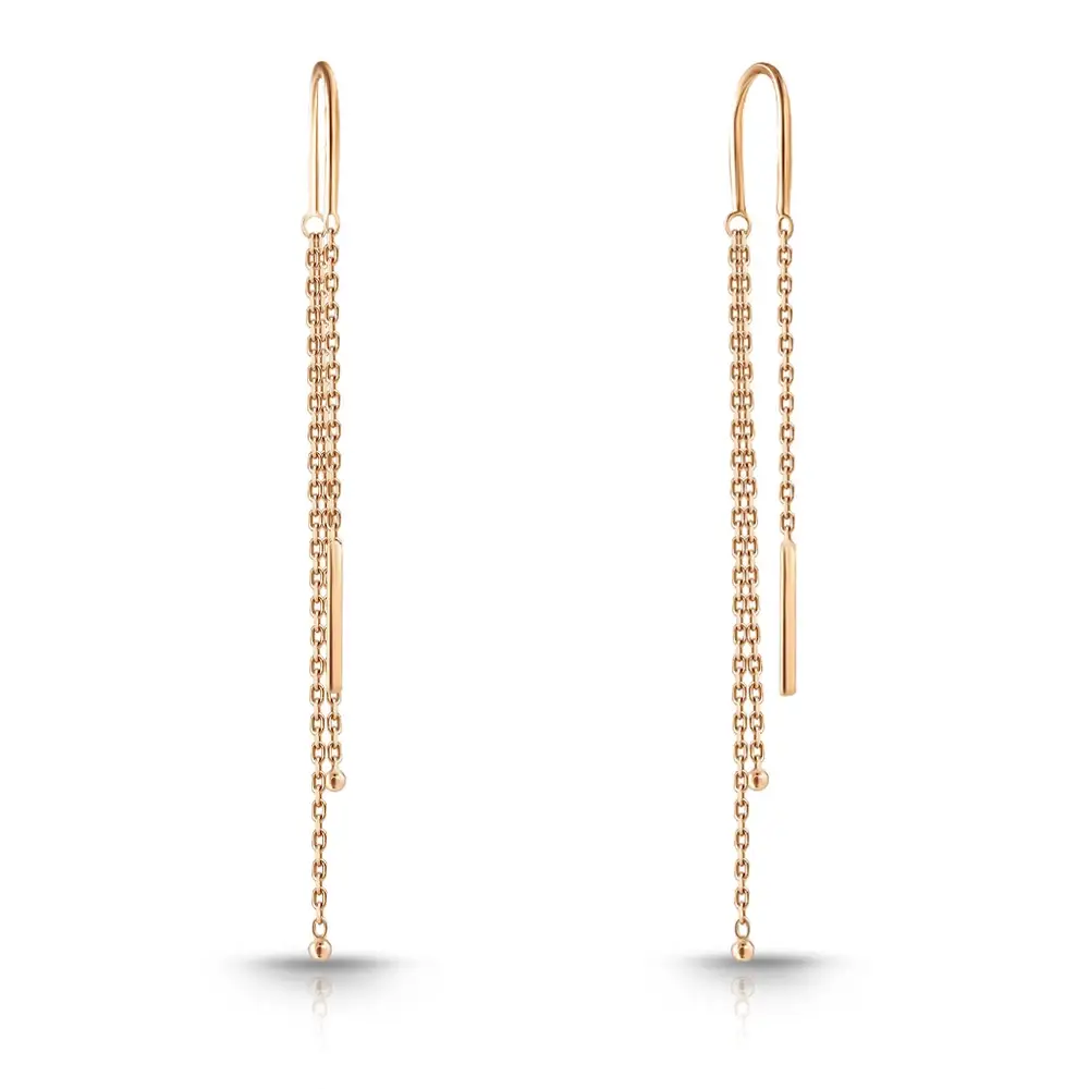 Серьги из красного золота 585 пробы