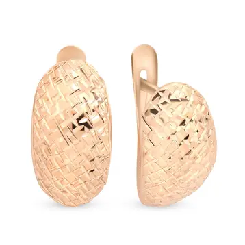 Серьги из красного золота 585 пробы