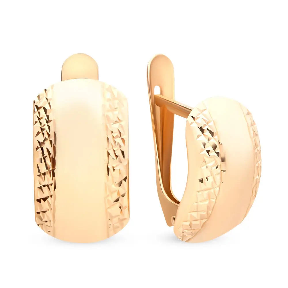 Серьги из красного золота 585 пробы