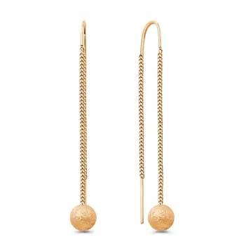Серьги из красного золота 585 пробы