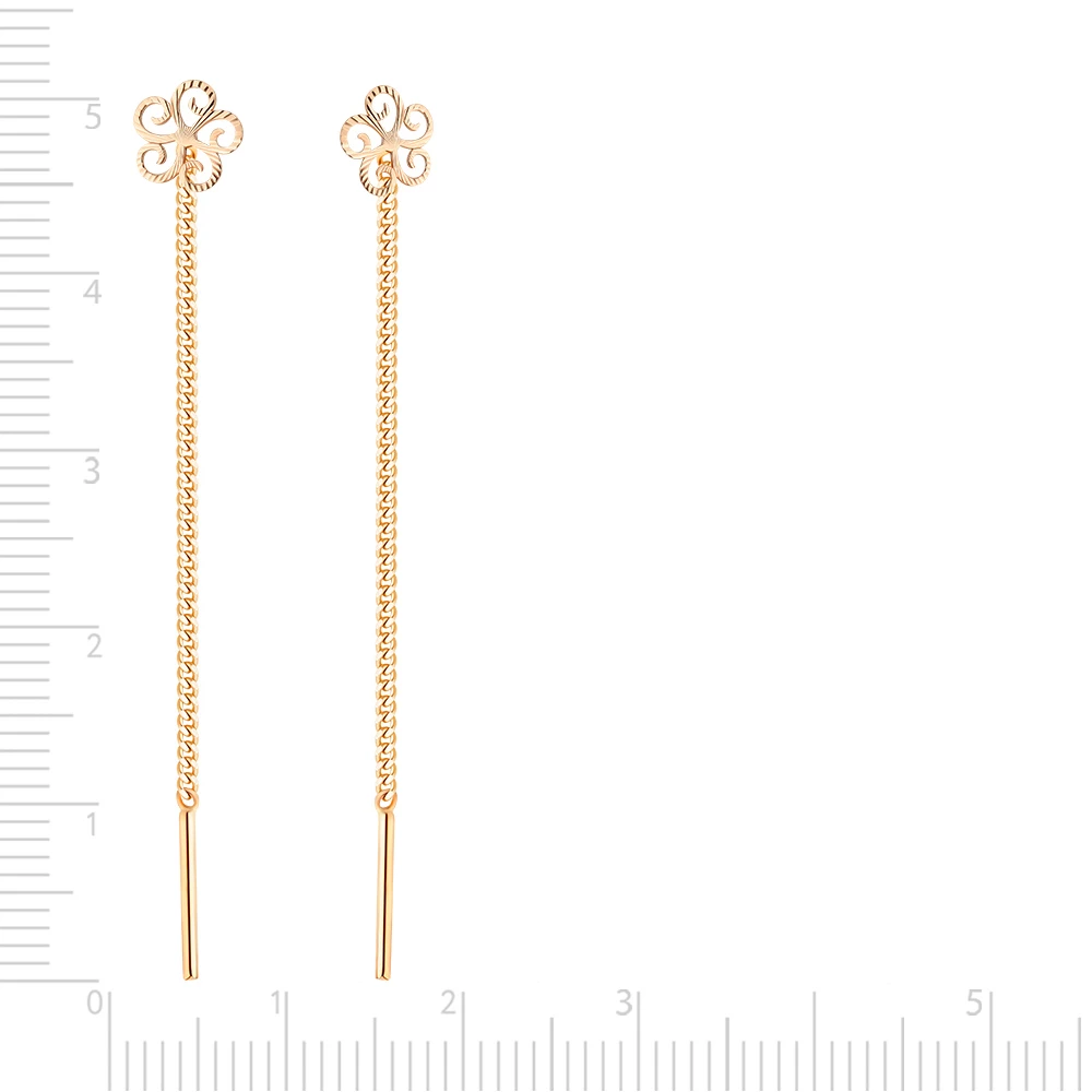 Серьги из красного золота 585 пробы