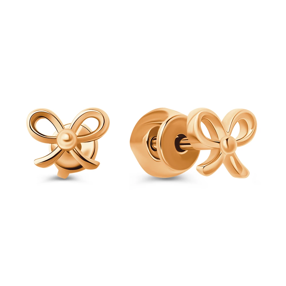 Серьги из красного золота 375 пробы