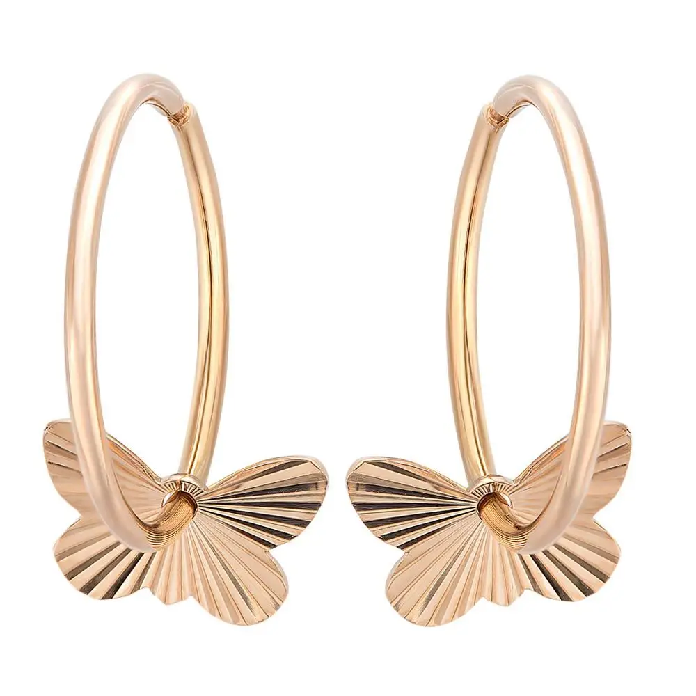 Серьги из красного золота 585 пробы