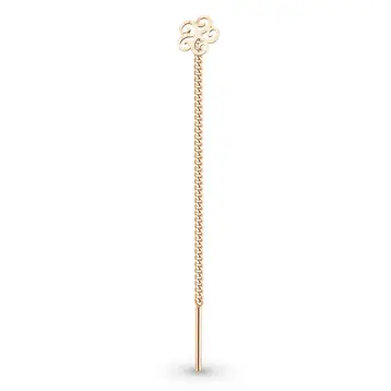 Серьги-продевки из красного золота 585 пробы