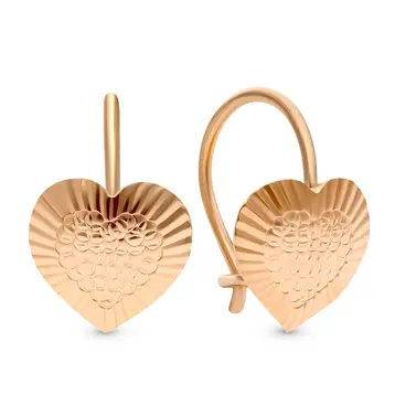 Серьги из красного золота 585 пробы