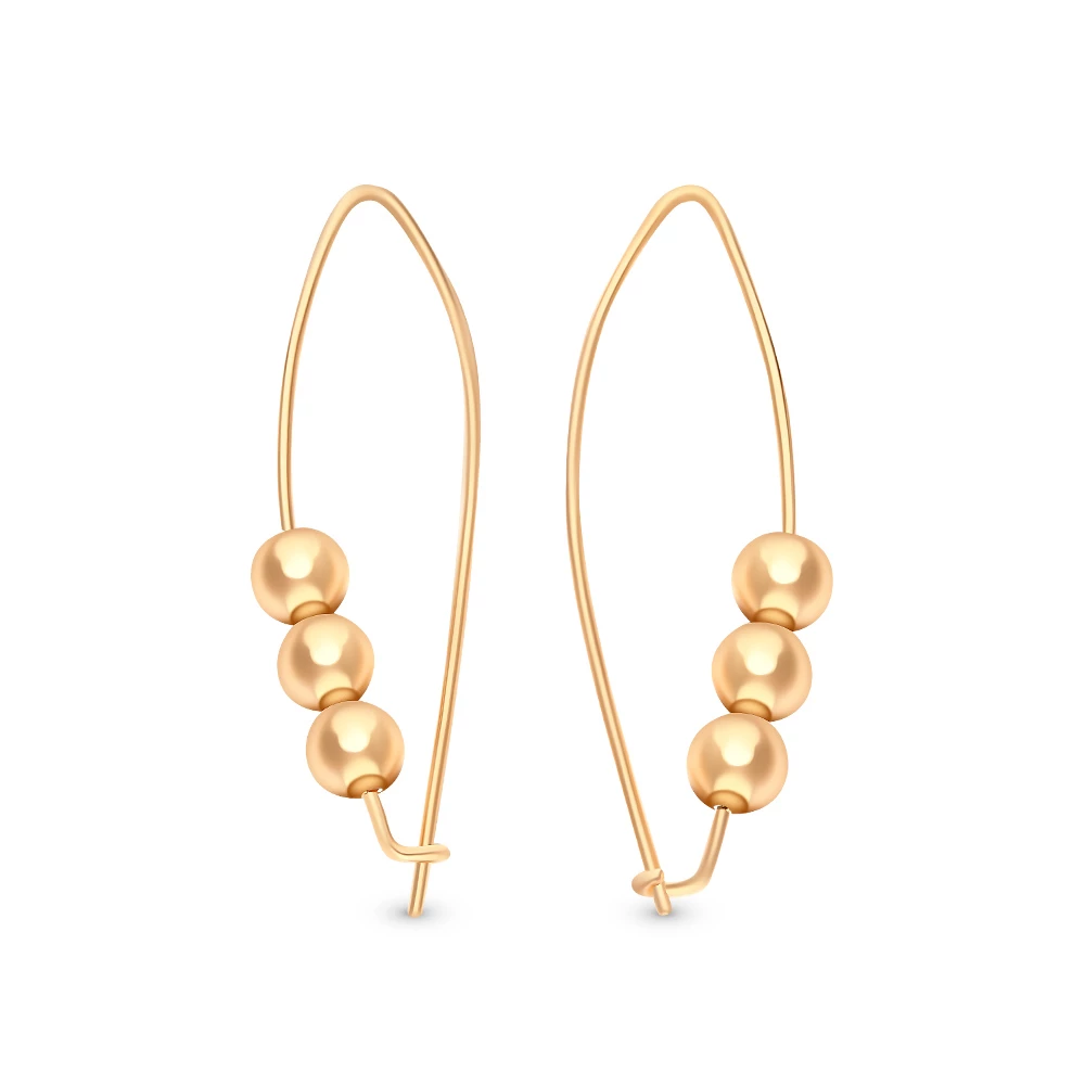 Серьги из красного золота 585 пробы 1