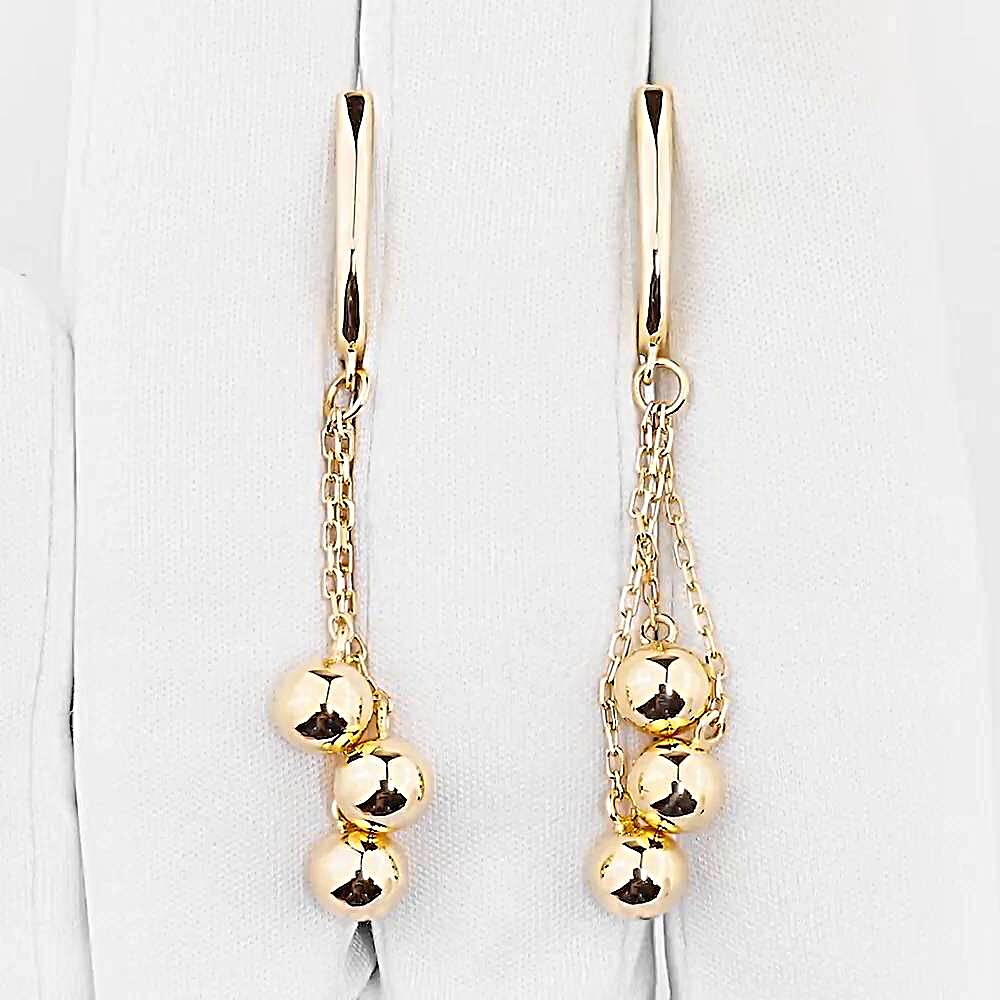 Серьги из красного золота 585 пробы 1