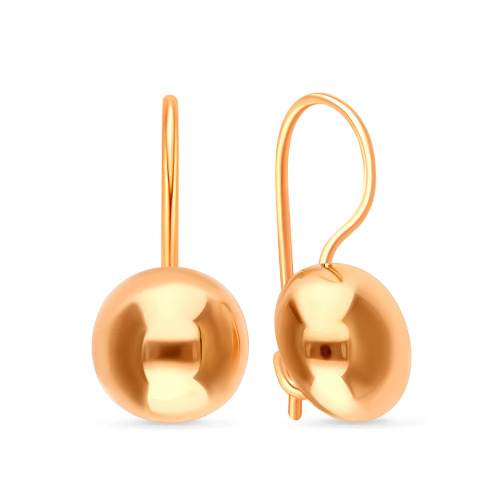 Серьги из красного золота 585 пробы 1