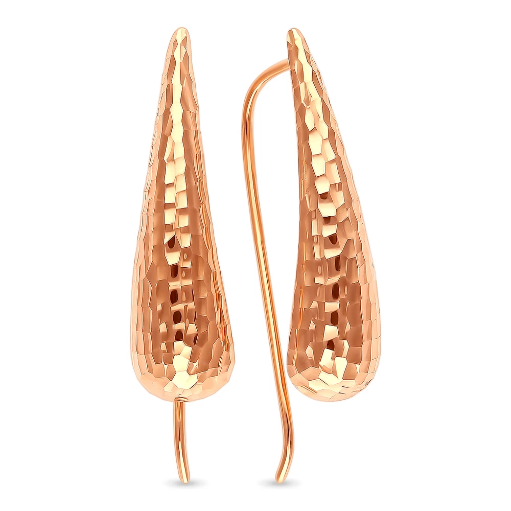 Серьги из красного золота 585 пробы