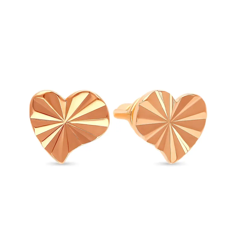 Серьги из красного золота 585 пробы
