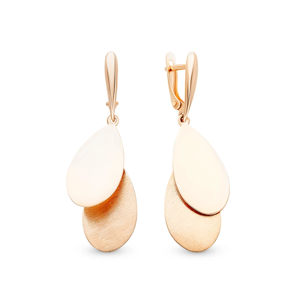 Серьги из красного золота 585 пробы 1