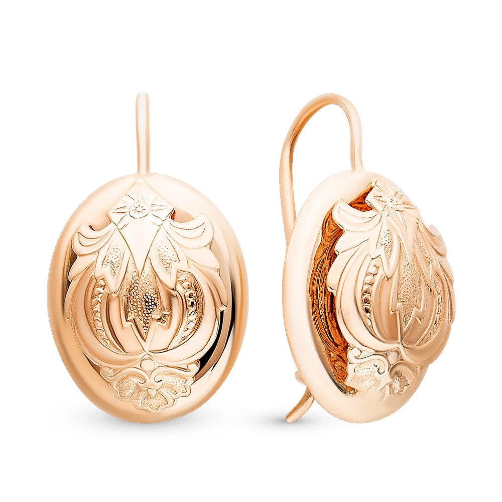 Серьги из красного золота 585 пробы 1