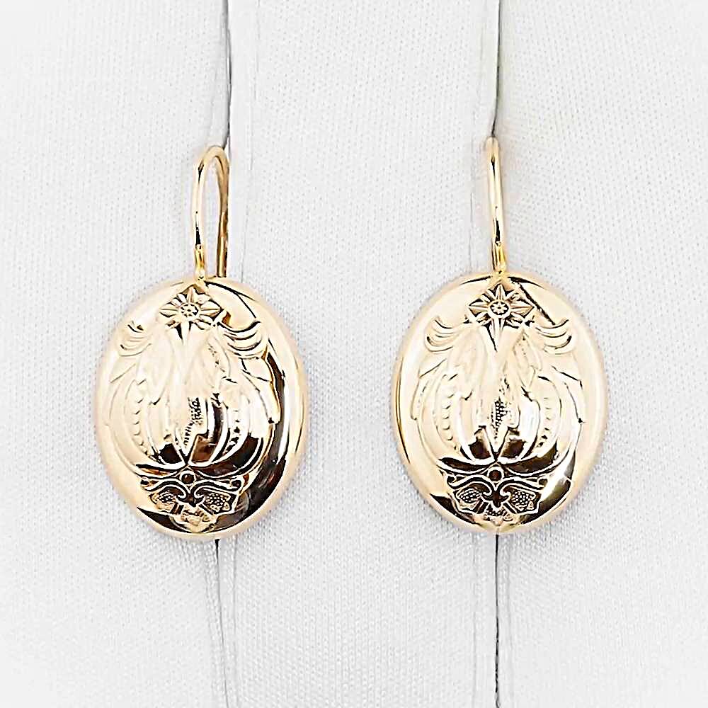 Серьги из красного золота 585 пробы 1