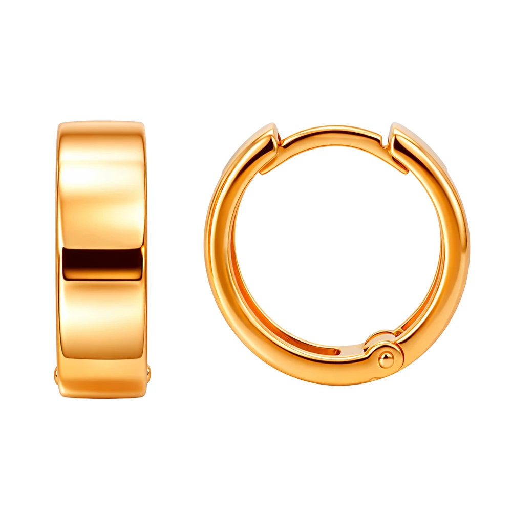 Серьги конго из красного золота 585 пробы