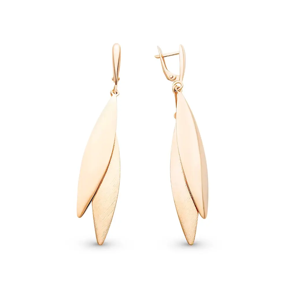 Серьги из красного золота 585 пробы 1