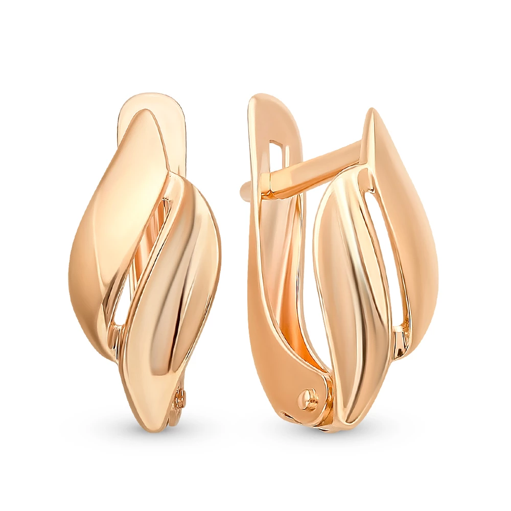 Серьги из красного золота 375 пробы