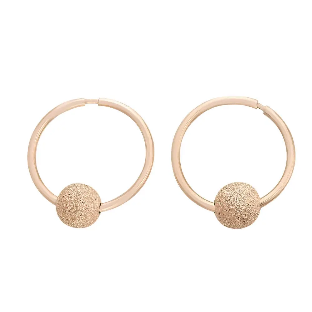 Серьги конго из красного золота 585 пробы 1