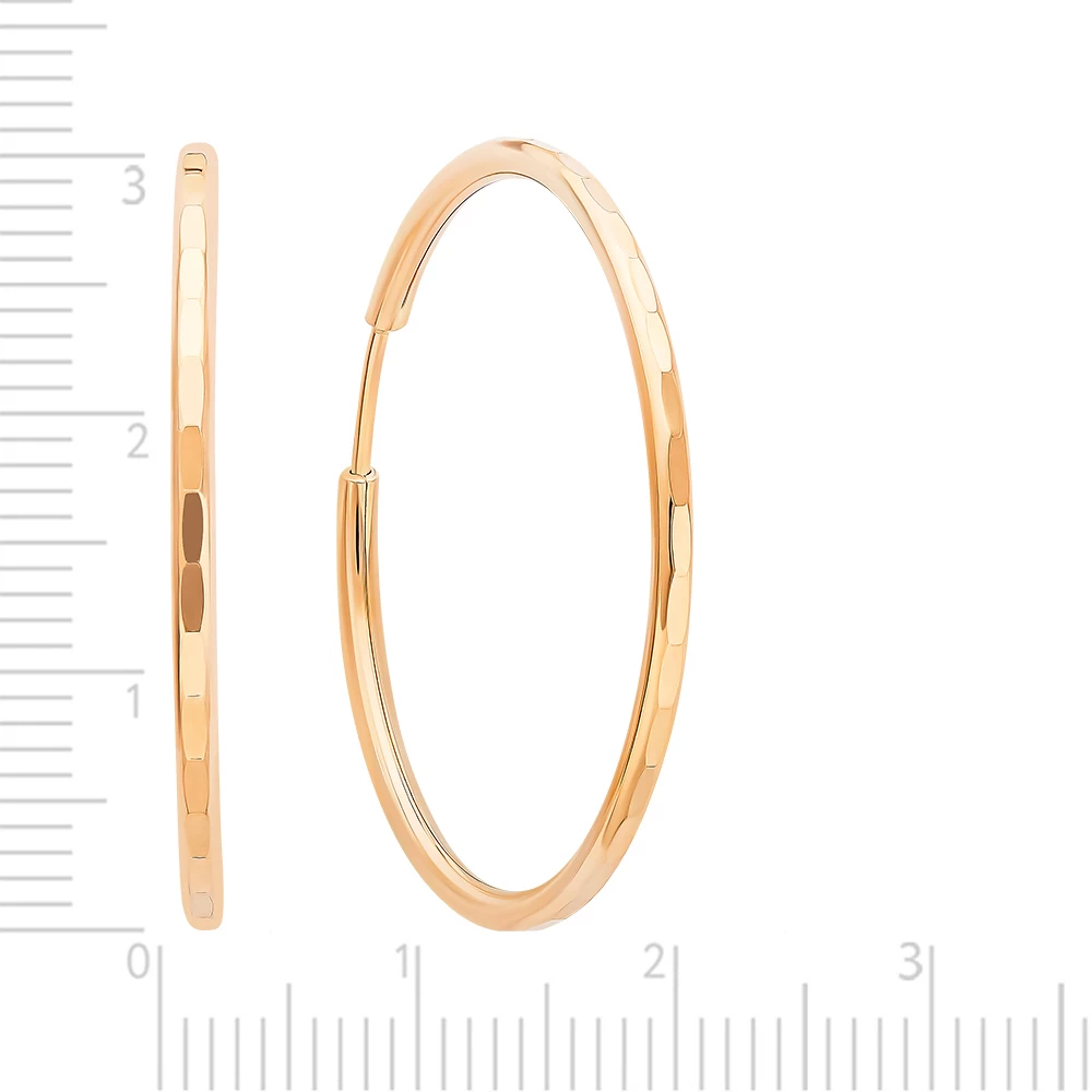 Серьги конго из красного золота 585 пробы 2
