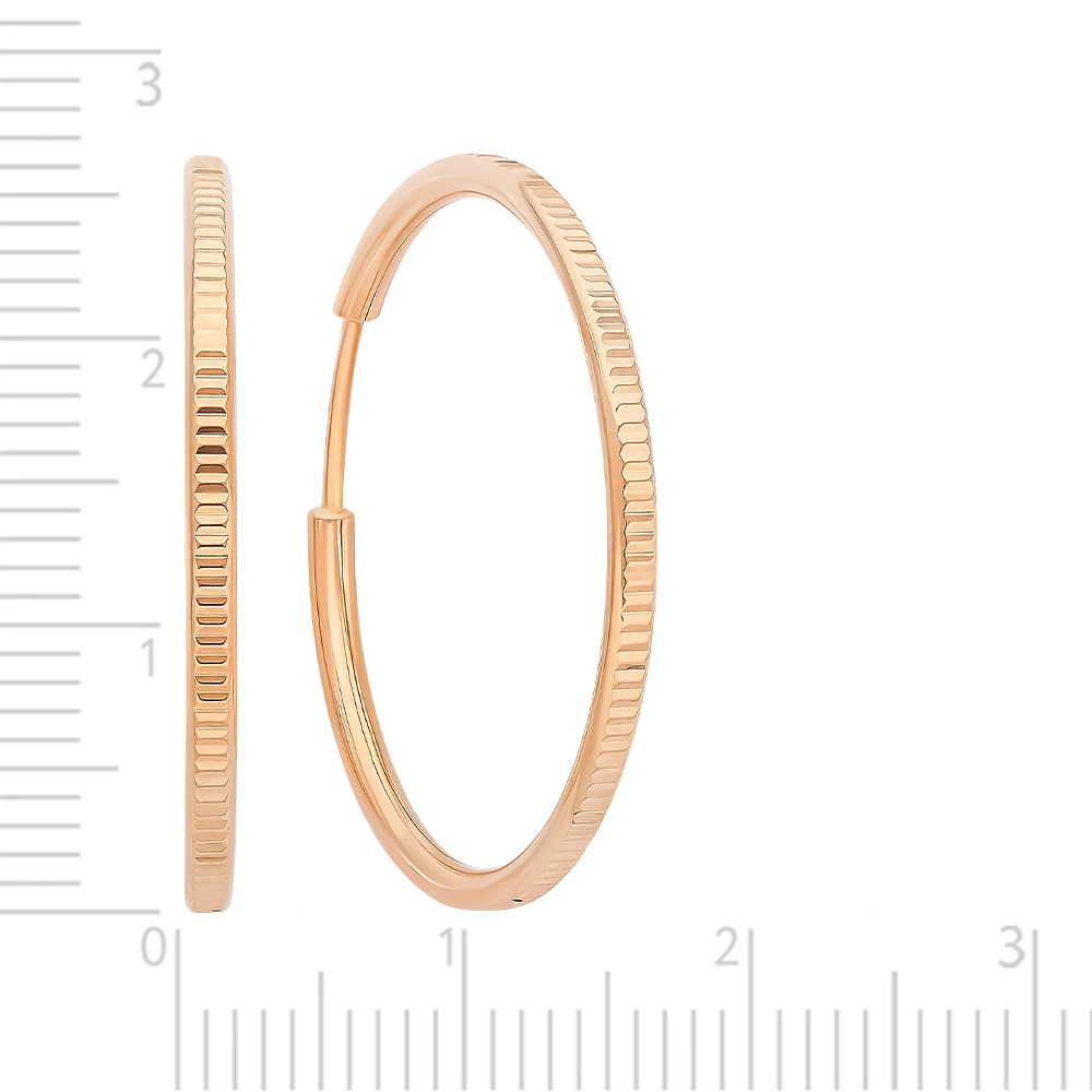 Серьги конго из красного золота 585 пробы 2