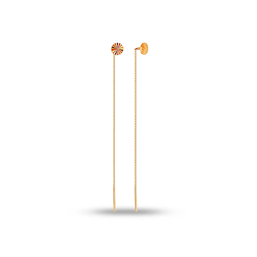 Серьги из красного золота 585 пробы 1