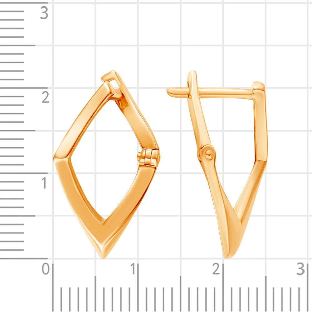 Серьги из красного золота 585 пробы 2