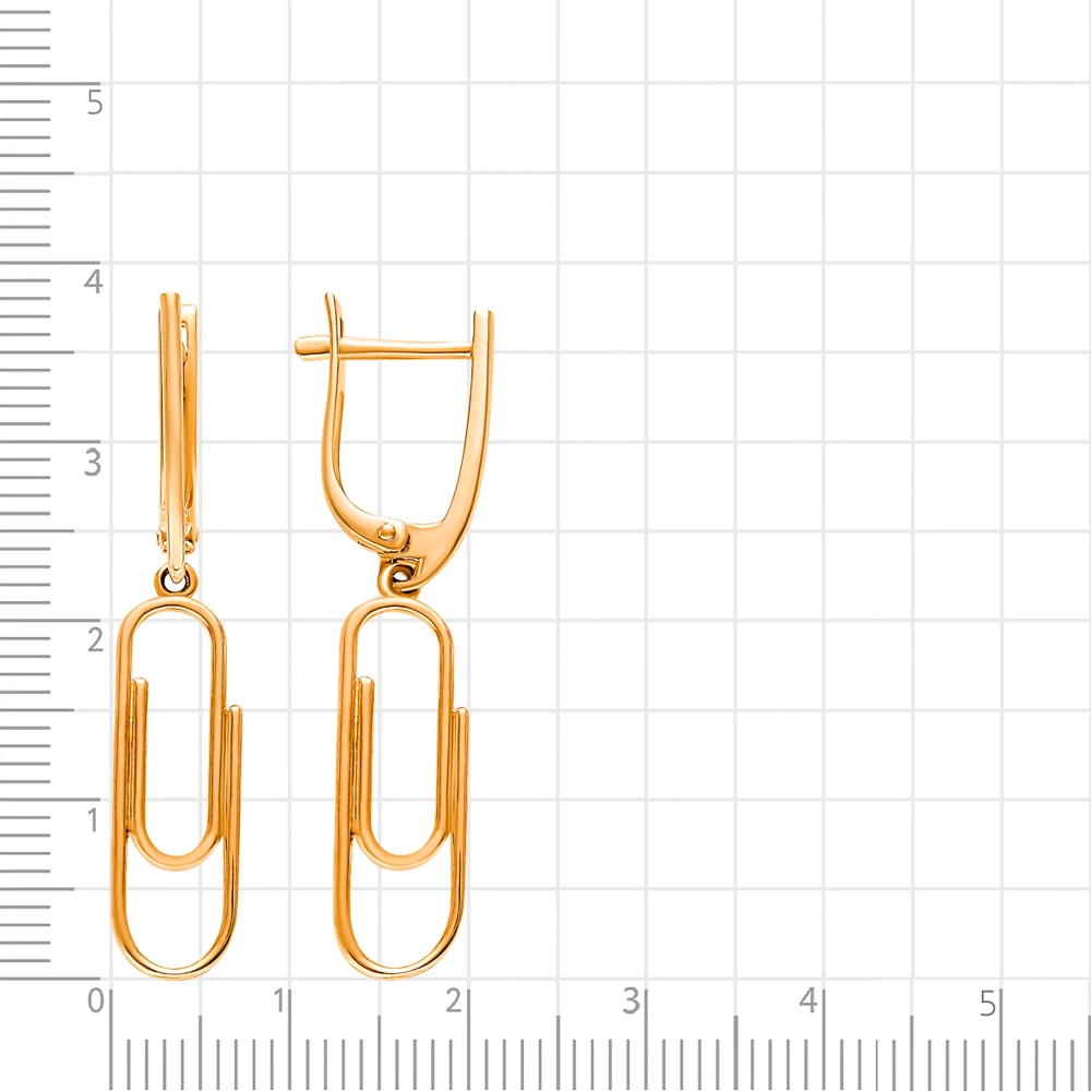 Серьги из красного золота 585 пробы 2