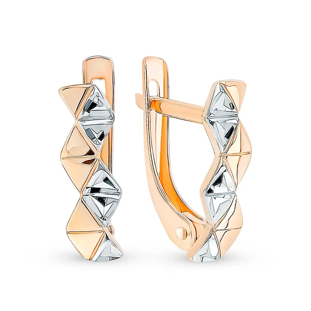 Серьги из красного золота 585 пробы
