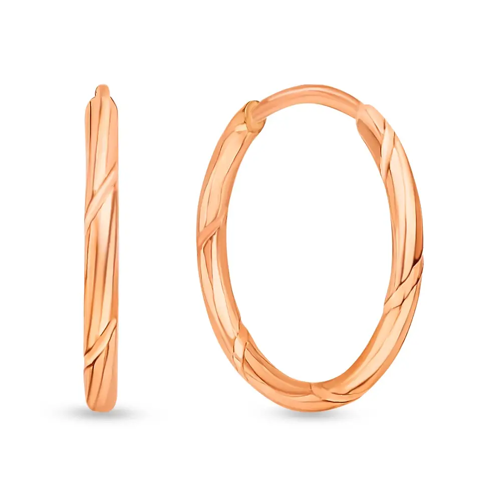 Серьги конго из красного золота 585 пробы 1