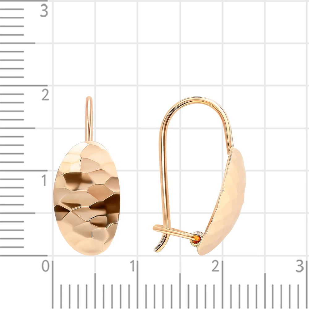 Серьги из красного золота 585 пробы 2