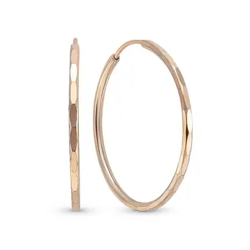 Серьги конго из красного золота 375 пробы
