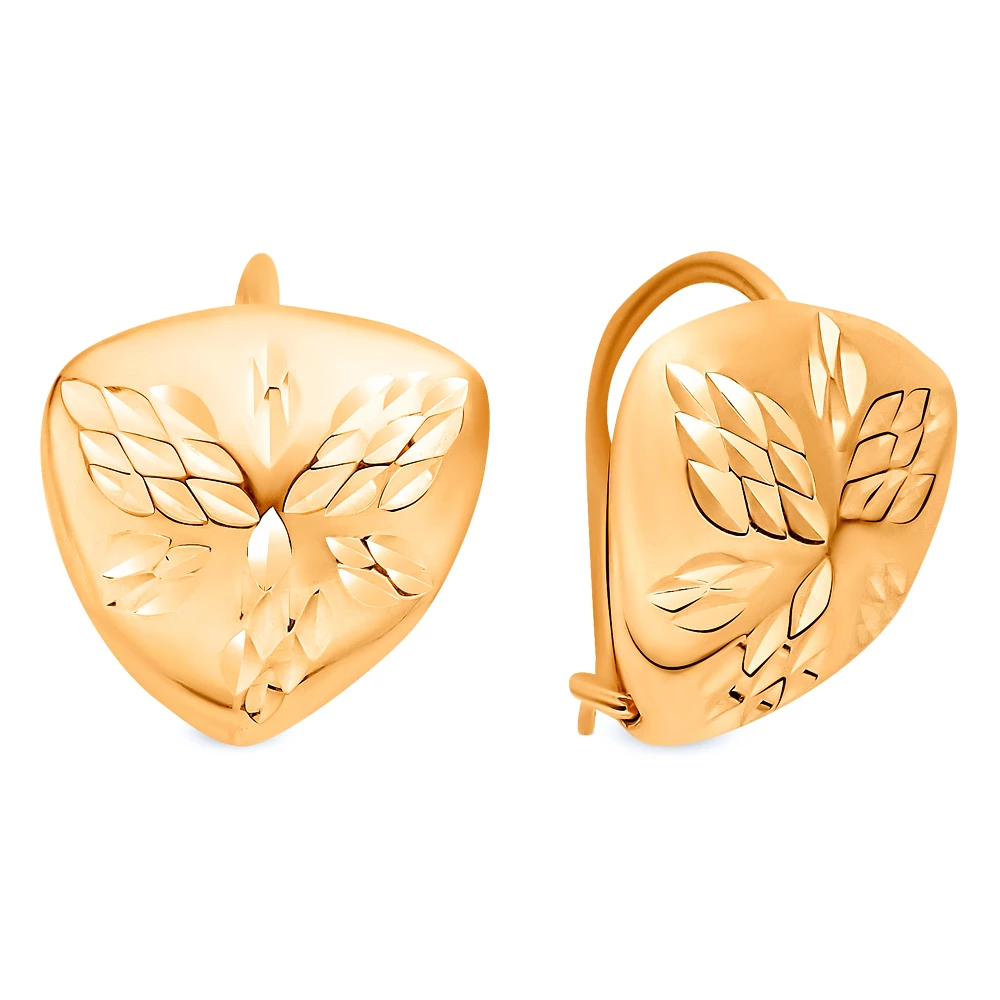Серьги из красного золота 375 пробы 1